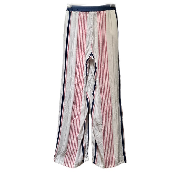 Express Lightweight Wide Leg Summer Striped Pants, Red and Blue, Women’s Size M - Picture 1 of 6